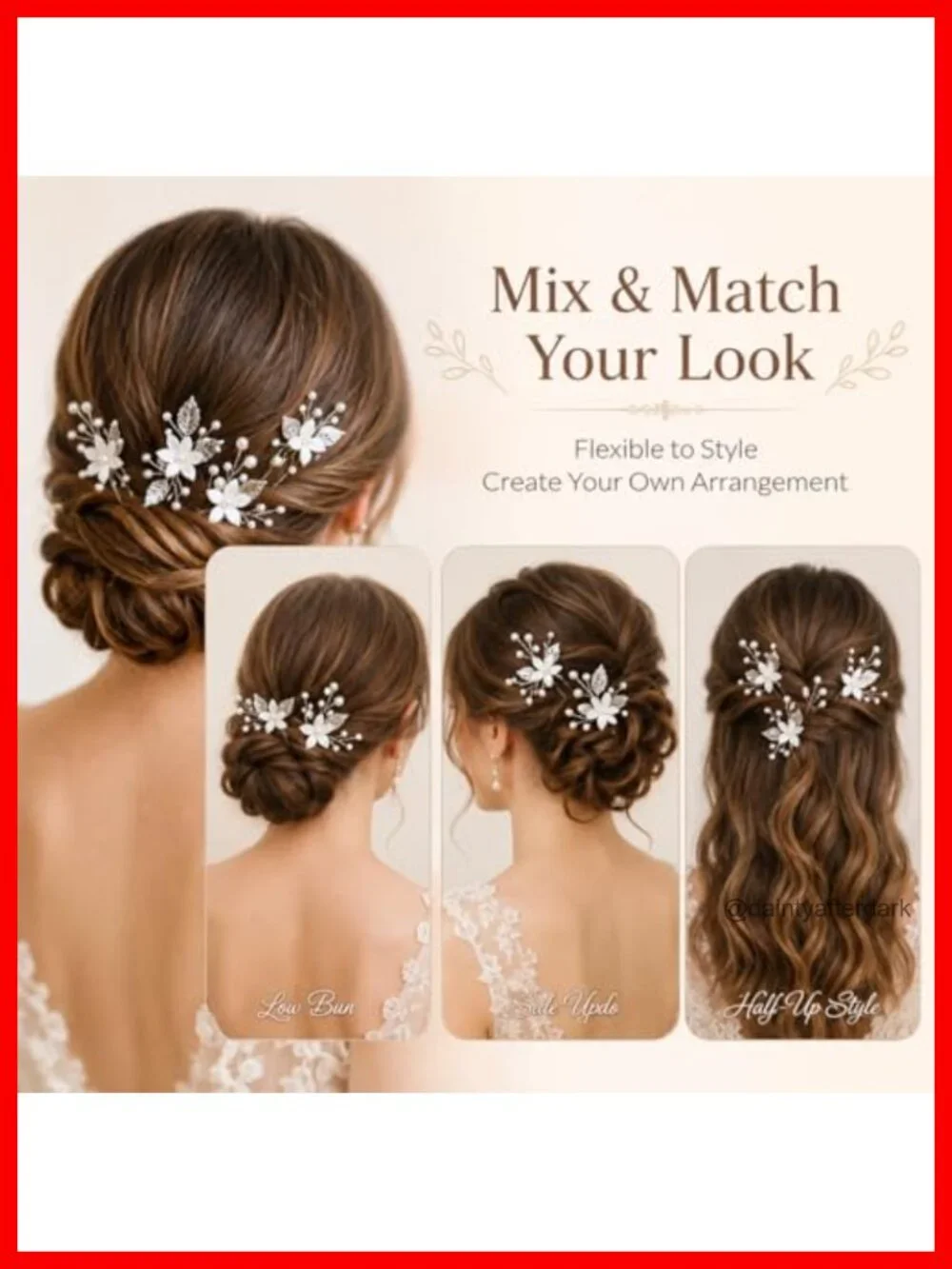 Handmade Pearl Bridal Hair Pins Set of 9 - Wedding Hair Accessories